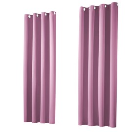Heimtexland® Thermal Blackout Curtain, Eyelet Curtain, Insulating Opaque Blackout Curtain, H x W 245 x 135 cm, Mauve Aubergine, Type 139