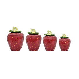 Tuscany Strawberry Shaped, Set of 4 Canisters, 83501 by ACK