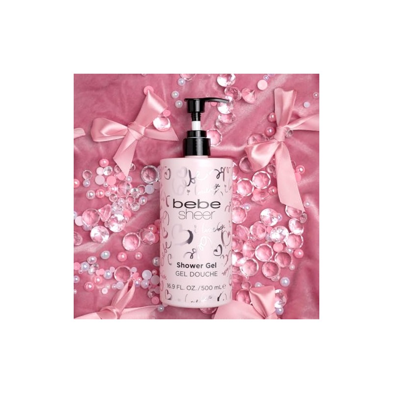 Bebe Sheer Gel Ducha Corporal Hidratante Mujeres Manzana Notas Florales