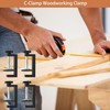 2.5 Inch Mini C-Clamps, 4-Pack Small C-Clamps for Woodworking, Heavy-Duty