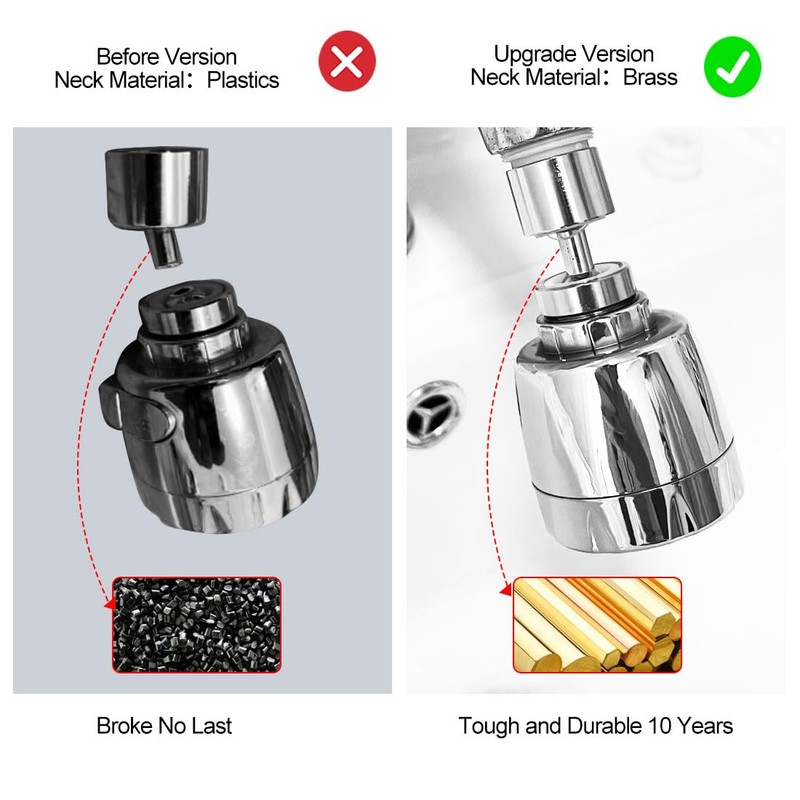 Huazhi 360° Swivel Kitchen Sink Faucet Aerator Faucet Sprayer Attachment