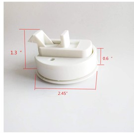 Flush Pull Latch Slam Latch 1/4" Marine Hatch Latch Round for Boat Deck RV Cabinet Door Drawers 2 Pack (Off-White, Non-Locking)