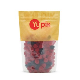 Yupik Gummy Wild Berries, 1 kg, Gluten-Free, Crunchy & Chewy Gummies, Fruity Flavor, Raspberry & BlackBerry-Shaped, Fun Treat, Sweet Candy, Delicious Snack, Ideal for Gifting, Holidays & Decorating