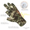 BASSDASH Unisex Fingerless Fleece Liner Camo Hunting Gloves for Cold