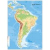 South America Physical Map - 23.3 x 16.5 Inches -
