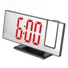 Projection Digital Alarm Clock USB Charging Automatic Dimming LED Mirror