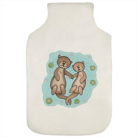 'Otters in Water' Hot Water Bottle Cover (HW00019023)