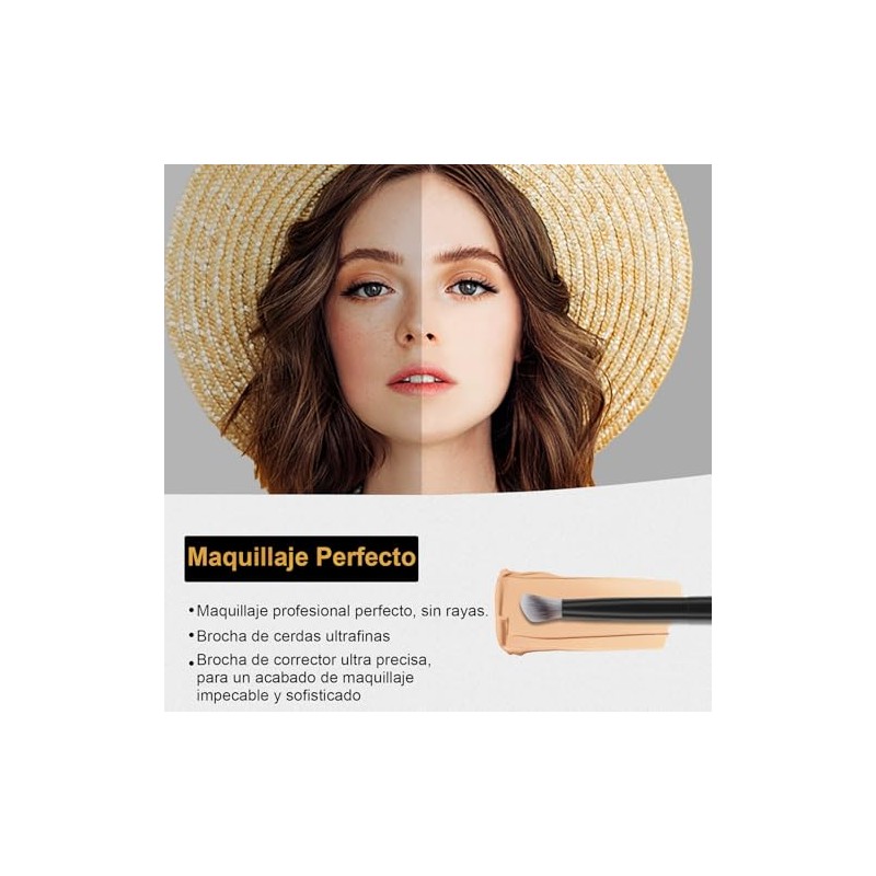 START MAKERS Brocha para Base y Brocha para Corrector de