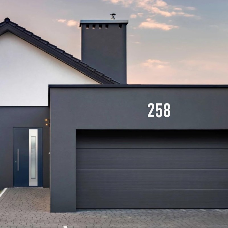 Iluminpro 8 Inch House Numbers, Aluminum Modern House Numbers for