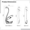 13 Pieces Spoon and Fork Set with Silver Swan Base,