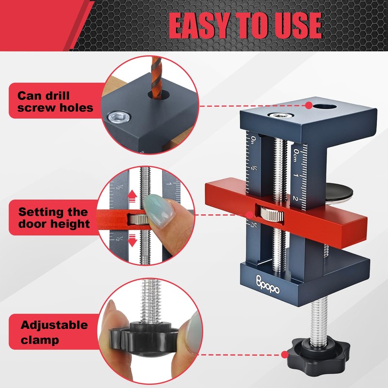 Cabinet Door Mounting Jig – Adjustable Cabinet Door Installation Positioner