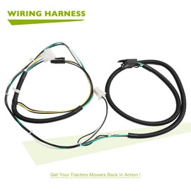 Rear PTO Clutch Wire Harness, Compatible with John Deere JD L120 L130 LA130 LA140 LA145 LA175 Sabre L2048 L2548 190C X140 Tractors GY20878 Subs, Replace GY21127 GY20166 PTO Clutch Rear Wiring Harness