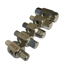5 Piece Sump Drain Plug Key Set Axle Oil Sump Draining Keys