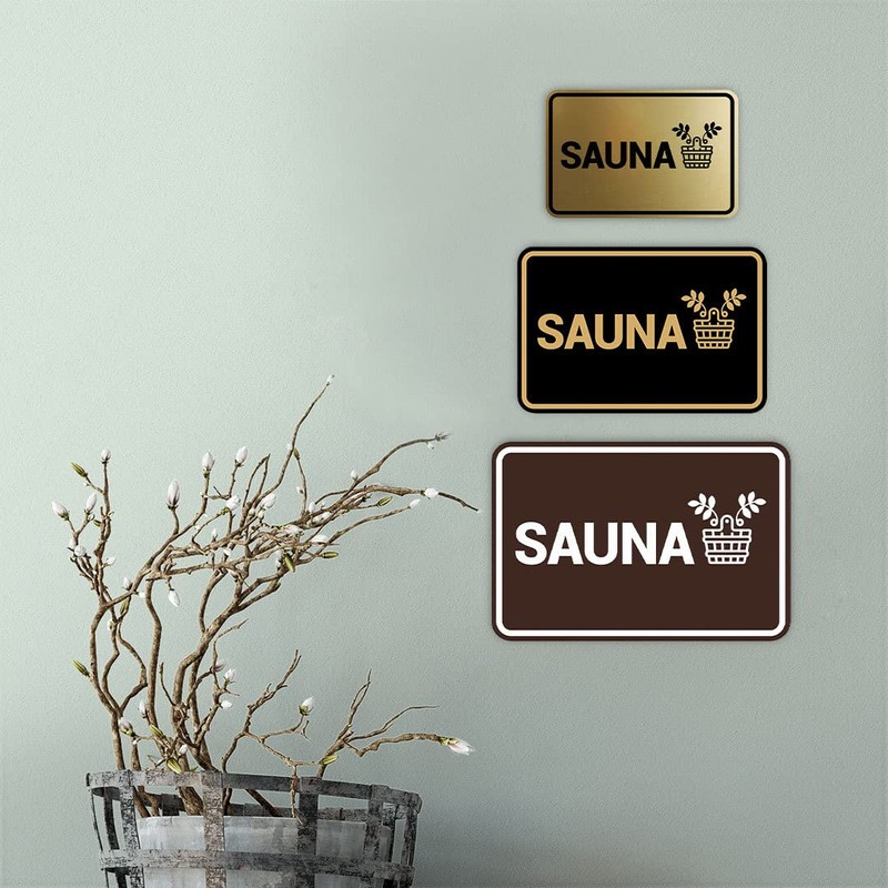 Signs ByLITA Classic Framed Sauna Sign (Black) - Medium