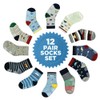 ELUTONG Stopper Socks Children 12 Pairs Toddler Boys ABS Non-Slip
