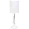 Simple Designs LT2075-WHT Traditional Candlestick Metal Iron Table Lamp with