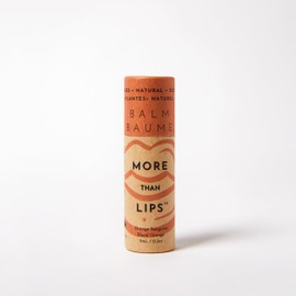 More Than Lips Vegan and Cruelty-free Lip Balm, Natural, Plastic Free and Sustainable Packaging, Hand Made in Canada, Long Lasting, Made for Sensitive Skin (8.5 G, Blood Orange)