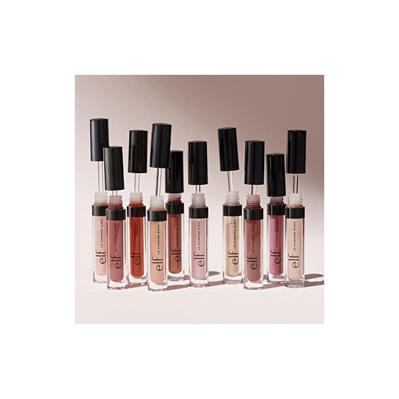 e.l.f. Lip Plumping Gloss, High-Shine Liquid Lip Color, Creates Fuller