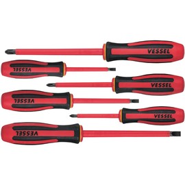 VESSEL"MEGADORA" Insulated Screwdriver (VDE standard certified) [9606PS] 6 pieces set (Japan Import)