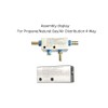South Bend Components 3-Way Aluminum Propane/Natural Gas/Air Distribution Manifold Block