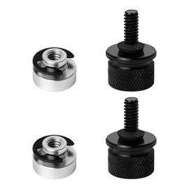 2 Sets Motorcycle Aluminium Seat, Seat Screw for Harley, Fixing Screws Nuts Set, Motorcycle Seat Screws Set, Screw Motorcycle Seat Attachment, Screw Seat Screw for Harley, Black
