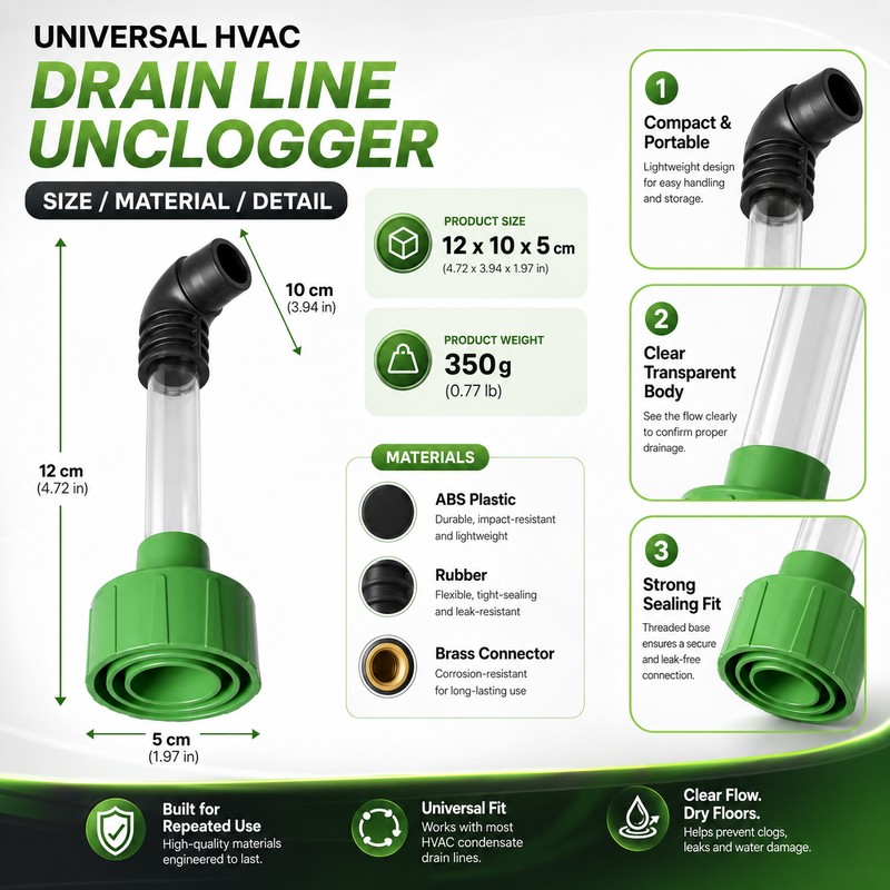 HVAC Drain Line Unclogger for AC Maintenance – Compressed Air