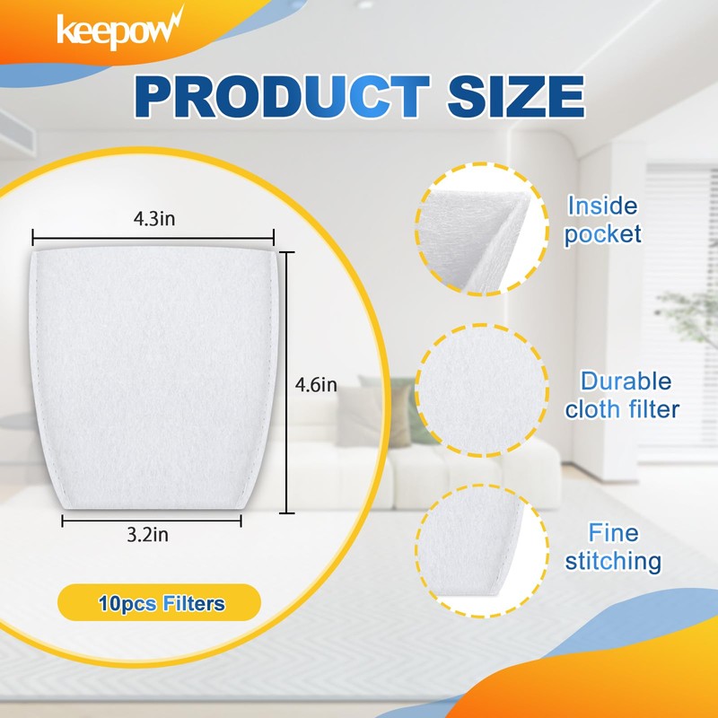 KEEPOW Vacuum Filters Compatible with Makita T-03193 Replacement Vacuum Filter