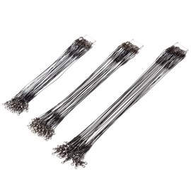 Fishify® Fishing Line | 72 Pieces | Stainless Steel Leader | Steel Leader Pike | Steel Leader | Fishing Accessories Leader | Leader Line Steel | Leaders with Swivels for Predatory Fish such as Pike