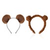 WUFGWBD 2 Pieces Of Bear Headbands, Cute Plush Headbands, Cosplay