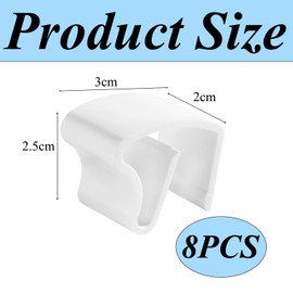 8 Stück Klemmträger Für Jalousien Universal Kunststoff Klemmhalter Alu Jalousie Ohne Bohren Montage ohne Schrauben und Bohren