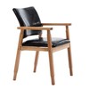 NOBPEINT Mid-Century Dining Side Chair with Faux Leather Seat in