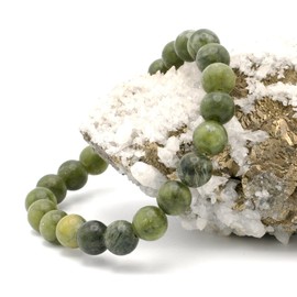 Miracles Minéraux 8mm Round Beaded Bracelet Natural Stone French Craftsmanship Over 80 Possibilities, Stone wrist circumference: 18 cm, Mineral stones
