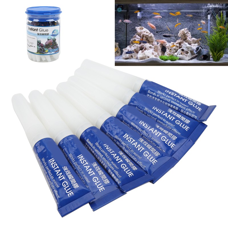 25Pcs Aquarium Landscaping Plant Glue Instant Glue Aquarium Fish Tank