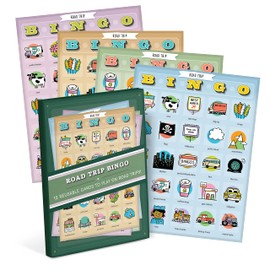 Knock Knock Roadtrip Bingo, 12 Reusable Cards for Road Trips (Knock Knock Bingo)