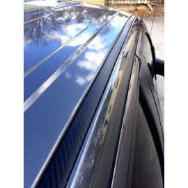 Automotive Authority For 2005-2021 NISSAN FRONTIER BLACK CARBON FIBER ROOF TOP TRIM MOLDING KIT