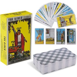 Tarot Cards, 78 Tarot Cards Set with Colourful Box, Tarot Deck, Tarot Cards English, Tarot for Beginners, Rider Tarot Tarot Deck Cards (A)