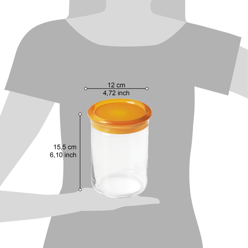 Omada Design jar in Plastic with a Plastic Closing Cap,
