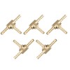 X AUTOHAUX 4mm Hose Barb Brass 3 Way Tee Connector