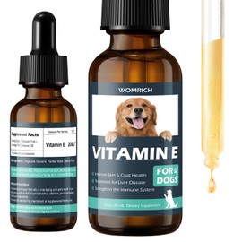 Vitamin E for Dogs 30 ML - Dog Vitamins E - Vitamin E Dropper for Dogs, Improve Skin & Coat Health, Treatment for Liver Disease, Strengthen Immune System - Natural Formula for All Ages, and Breeds