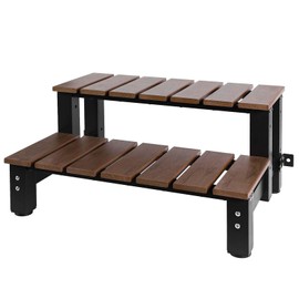 BAOJIAFU Hot tub Steps 550 LBS Load Capacity Hot Tub Stairs Two Steps RV Steps RV Stairs Swimming Pool Ladder Above Ground Stairs Pool Steps Outdoor Spa Bathtub Step Ladder