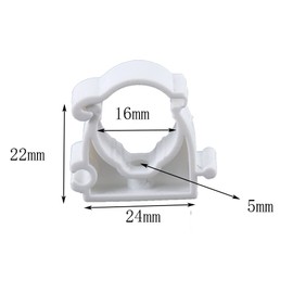 50Pcs 16mm / 0.63" Pipe Clamps Fix Support PVC Water Pipe Clamp Clips Gas Hose Pipe Fixed Clips Threading Pipe Tubing Clips Plastic Pipe Clamp Fixed Buckle, White