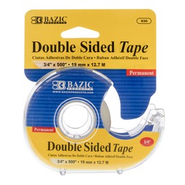 BAZIC 3/4" X 500" Double Sided Permanent Tape w/Dispenser