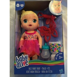 Baby Alive NIB New in Box  Hasbro 12" BABY ALIVE Face Paint Fairy Blonde Hair Blue Eyes