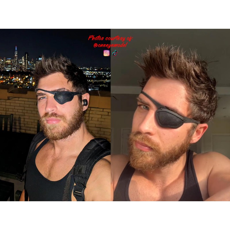 Eye Patch, Mesh, Aero, See Through, Black, Concave, Breathable Fabric,
