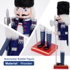 COMBIUBIU 30CM Wooden Nutcracker Christmas Decorations,Wooden Nutcracker Figures,Festive Collectible Nutcracker
