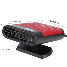 12V 150W Anion Auto Heater Fan Car Windshield Defogger Demister Grey (Black Red)