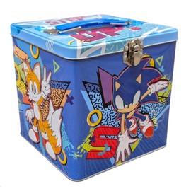 The Tin Box Company XL Storage Tin with Handle, Sonic