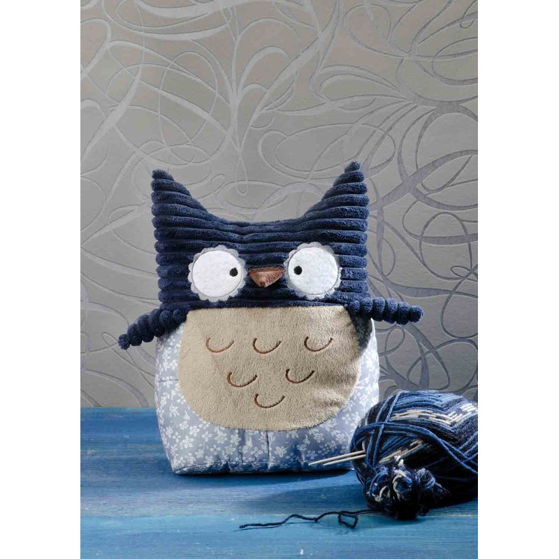 Glorex 0 4640-1 - Cuddly Toy for Self-Stuffing, Owl Sana,