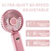 Jumyshe Portable Handheld Fan,Portable Fan Rechargeable,5000mAh ，Neck Fan 90 °
