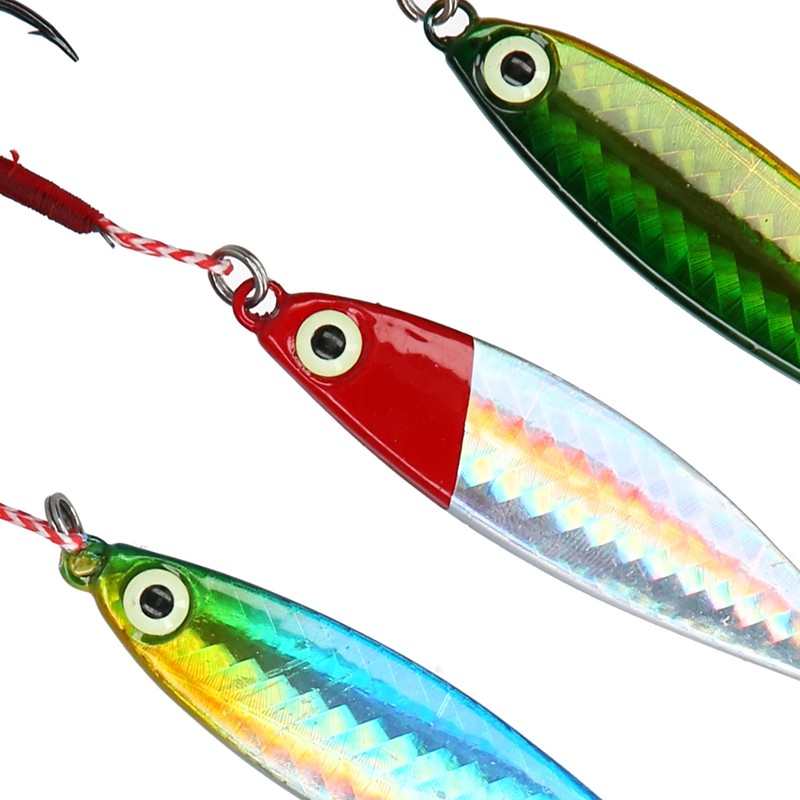 Long Shot Iron Plate Artificial Spoon Metal Lure Bait Set